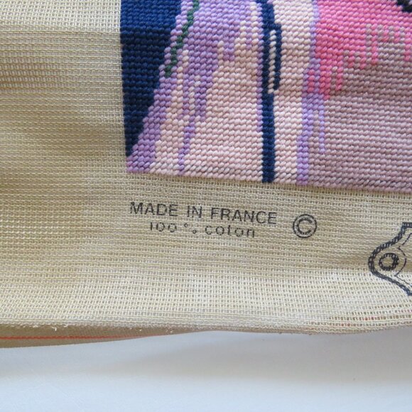 Colombine with Red Rose Creations Margot de Paris Vintage French Needlepoint - Picture 5 of 10
